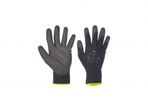 Pracovní rukavice BUNTING FF - černé, vel. 10 povrstvené